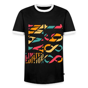 Mai 1988 Original Geburtstagsgeschenk Mai 1988 - Männer Kontrast-T-Shirt - Schwarz/Weiß - Vorne - AI Model Female 172 light (172cm) & AI Model Male 178 light (178cm)