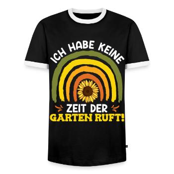 Sonnenblumen Just a Girl who loves Sunflowers - Männer Kontrast-T-Shirt - Schwarz/Weiß - Vorne - AI Model Female 172 light (172cm) & AI Model Male 178 light (178cm)