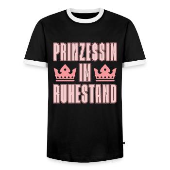 Prinzessin Krone - Männer Kontrast-T-Shirt - Schwarz/Weiß - Vorne - AI Model Female 172 light (172cm) & AI Model Male 178 light (178cm)