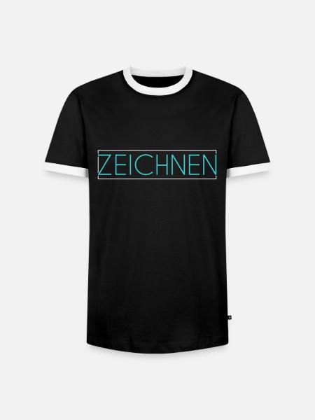 Zeichnen Schriftzug - Männer Kontrast-T-Shirt - Schwarz/Weiß