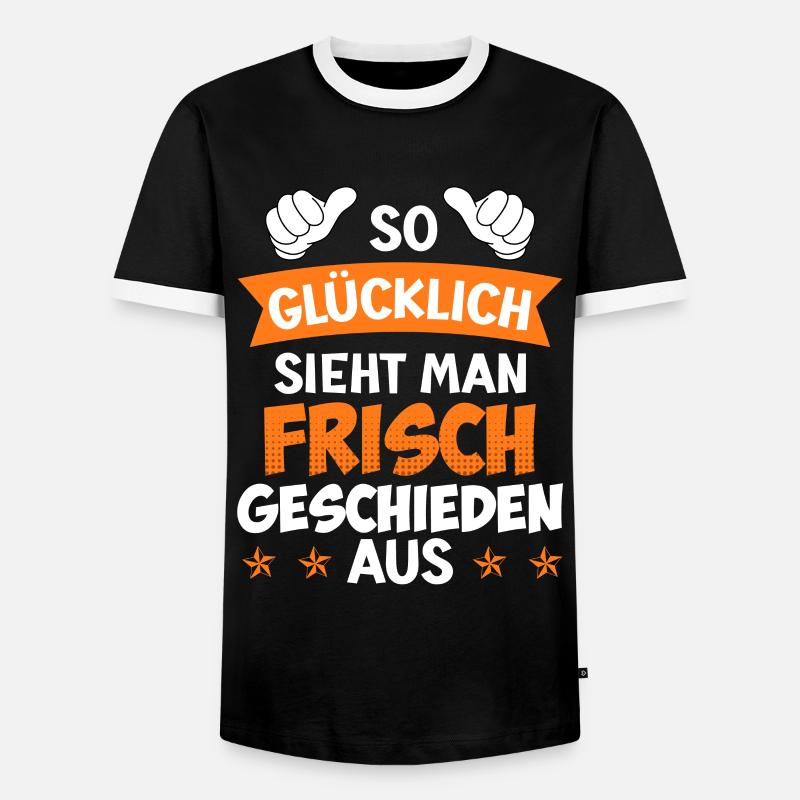 Frisch geschieden Scheidungsparty Scheidung - Männer Kontrast-T-Shirt - Schwarz/Weiß