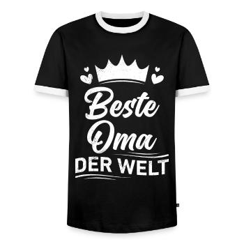 Beste Oma Muttertag weltbeste Oma Großmutter - Männer Kontrast-T-Shirt - Schwarz/Weiß - Vorne - AI Model Female 172 light (172cm) & AI Model Male 178 light (178cm)