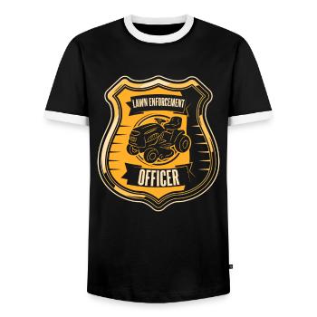 Home Gardener Garden Lawn Horticultural Father - Men's Ringer Shirt - black/white - Front - AI Model Female 172 light (172cm) & AI Model Male 178 light (178cm)