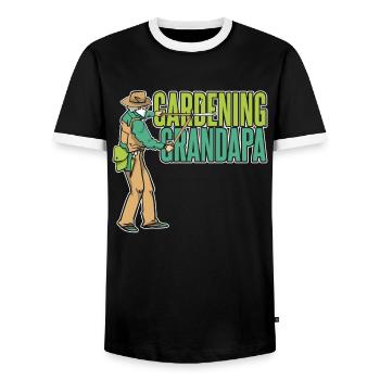 Hobbygärtner Garten Gärtnerischer Vater - Männer Kontrast-T-Shirt - Schwarz/Weiß - Vorne - AI Model Female 172 light (172cm) & AI Model Male 178 light (178cm)