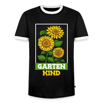 Garten Chefin Sonnenblumen Gartenfreundin Blumen - Männer Kontrast-T-Shirt - Schwarz/Weiß - Vorne - AI Model Female 172 light (172cm) & AI Model Male 178 light (178cm)