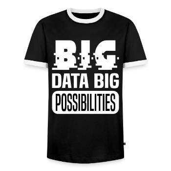 Internet Of Things IOT Programmer Admin IT - Men's Ringer Shirt - black/white - Front - AI Model Female 172 light (172cm) & AI Model Male 178 light (178cm)