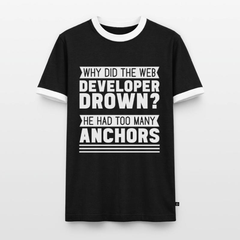 Web Developer Web Developer Funny Men's Ringer Shirt
