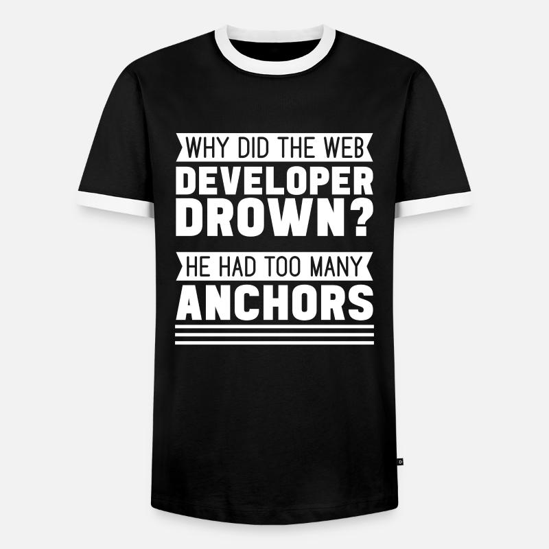 Web Entwickler Webdeveloper Lustig - Männer Kontrast-T-Shirt - Schwarz/Weiß