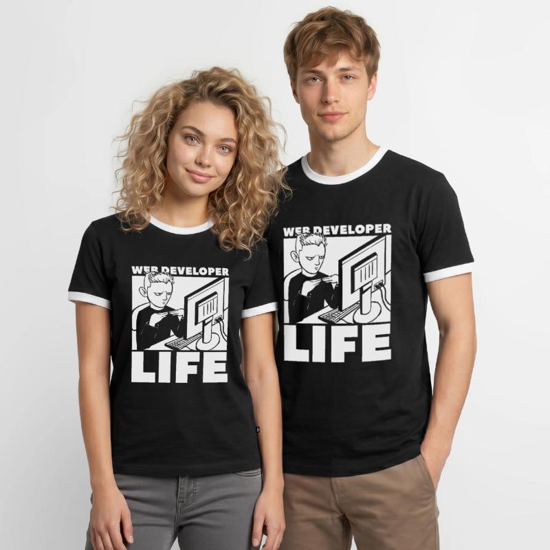 Web Developer Web Developer Life Men's Ringer Shirt