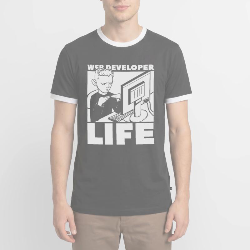 Web Developer Web Developer Life Men's Ringer Shirt