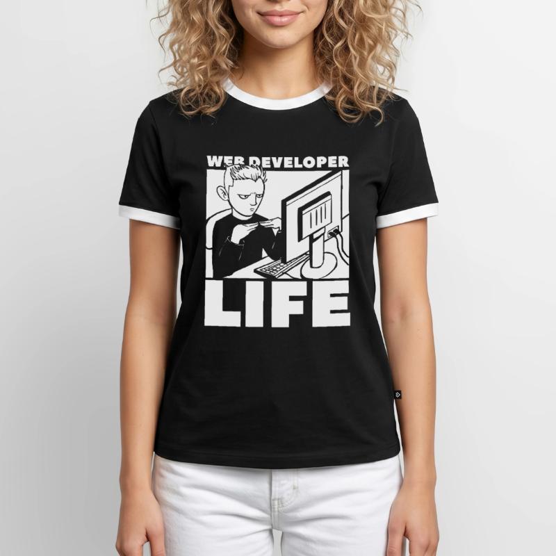 Web Developer Web Developer Life Men's Ringer Shirt