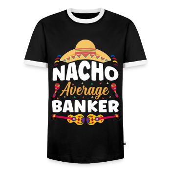 Cinco De Mayo Parti mexicain Cinco De Mayo - T-shirt contrasté Homme - noir/blanc - Devant - AI Model Female 172 light (172cm) & AI Model Male 178 light (178cm)