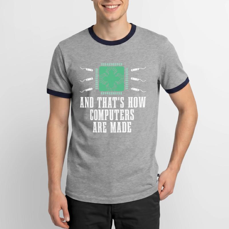Developer, Coder, Programmer, Microchip Men's Ringer Shirt