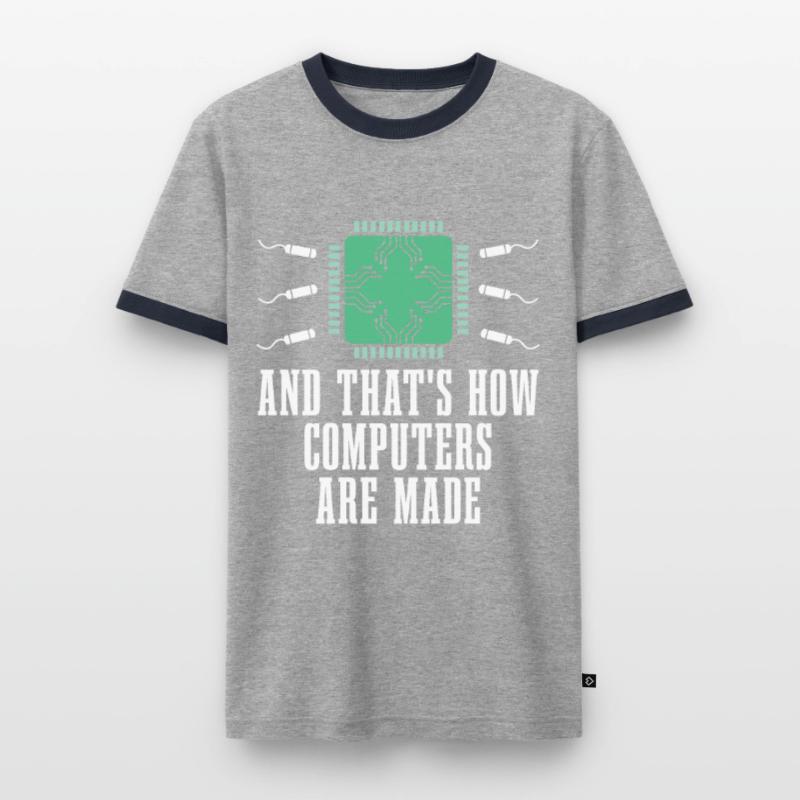 Developer, Coder, Programmer, Microchip Men's Ringer Shirt