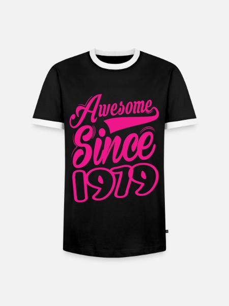 Awesome Since 1979 - Männer Kontrast-T-Shirt - Schwarz/Weiß