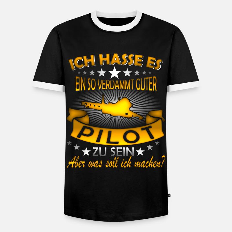 Pilot Piloten Spruch - Männer Kontrast-T-Shirt - Schwarz/Weiß