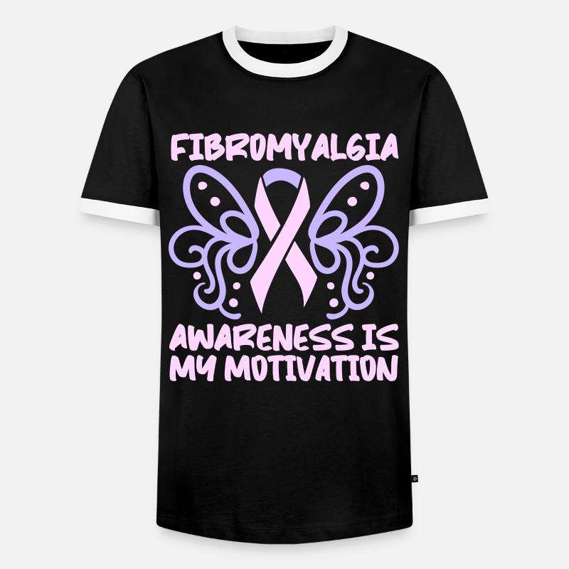 Fibromyalgie Rheuma - Männer Kontrast-T-Shirt - Schwarz/Weiß