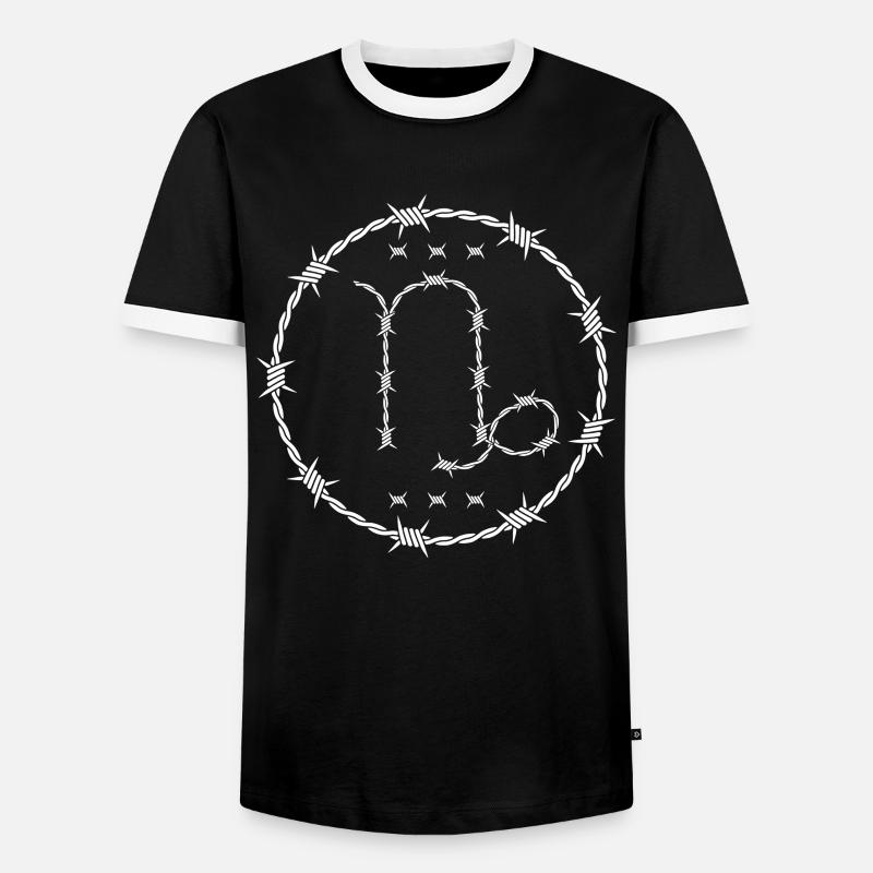 Steinbock Sternzeichen - Männer Kontrast-T-Shirt - Schwarz/Weiß
