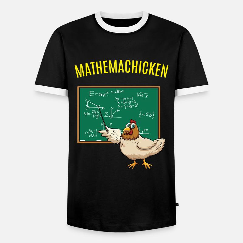 Math Math Math Poulet Math - T-shirt contrasté Homme - noir/blanc