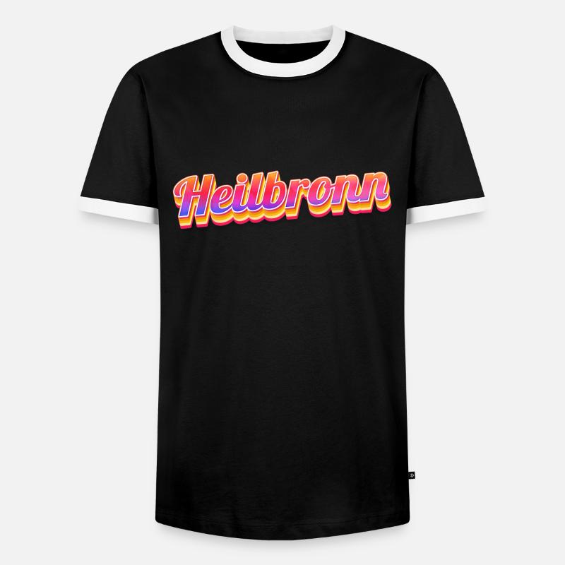 Heilbronnerin Heilbronner Heilbronn - Männer Kontrast-T-Shirt - Schwarz/Weiß