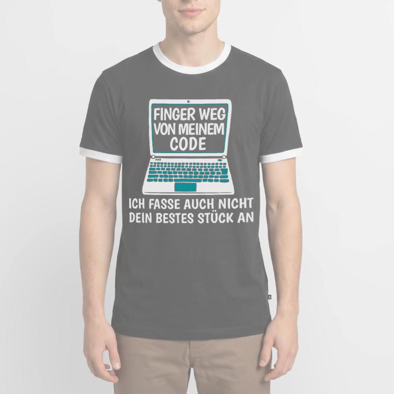 Entwickler Coder Programmierer Lustig Männer Kontrast-T-Shirt