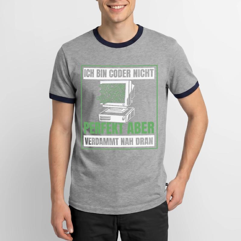 Developer Coder Programmer Humor Men's Ringer Shirt