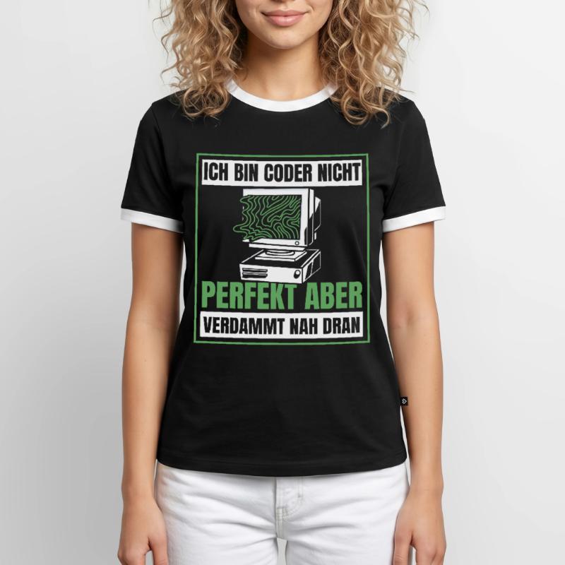 Entwickler Coder Programmierer Humor Männer Kontrast-T-Shirt