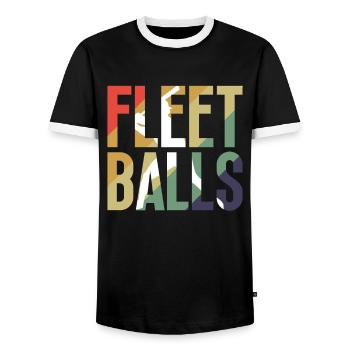 Flotte Bälle - Lustiger Baseball - Männer Kontrast-T-Shirt - Schwarz/Weiß - Vorne - AI Model Female 172 light (172cm) & AI Model Male 178 light (178cm)