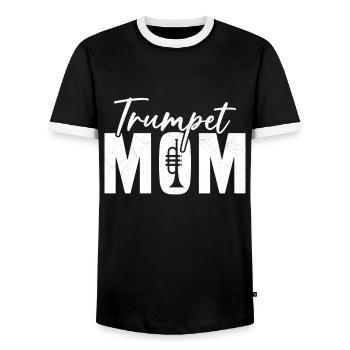 Mama Trompeter Humor Geschenk Frau - Männer Kontrast-T-Shirt - Schwarz/Weiß - Vorne - AI Model Female 172 light (172cm) & AI Model Male 178 light (178cm)
