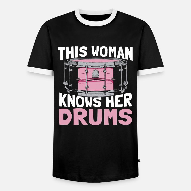 Drums Drummer Drummer - Men's Ringer Shirt - black/white