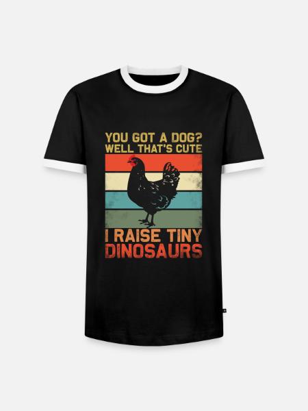 Hühnerbauer Hühnerflüsterer Bauernhoftier - Männer Kontrast-T-Shirt - Schwarz/Weiß