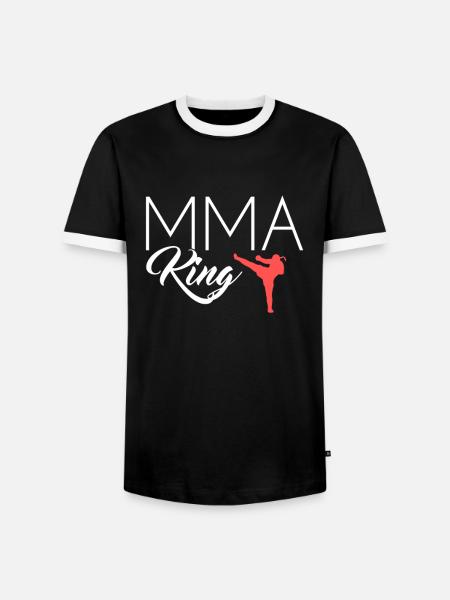 MMA King - Männer Kontrast-T-Shirt - Schwarz/Weiß
