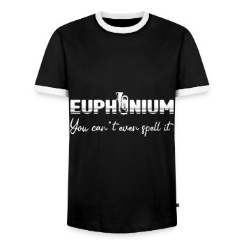Euphonium You Cant même l’épeler Baryton Bass - T-shirt contrasté Homme - noir/blanc - Devant - AI Model Female 172 light (172cm) & AI Model Male 178 light (178cm)