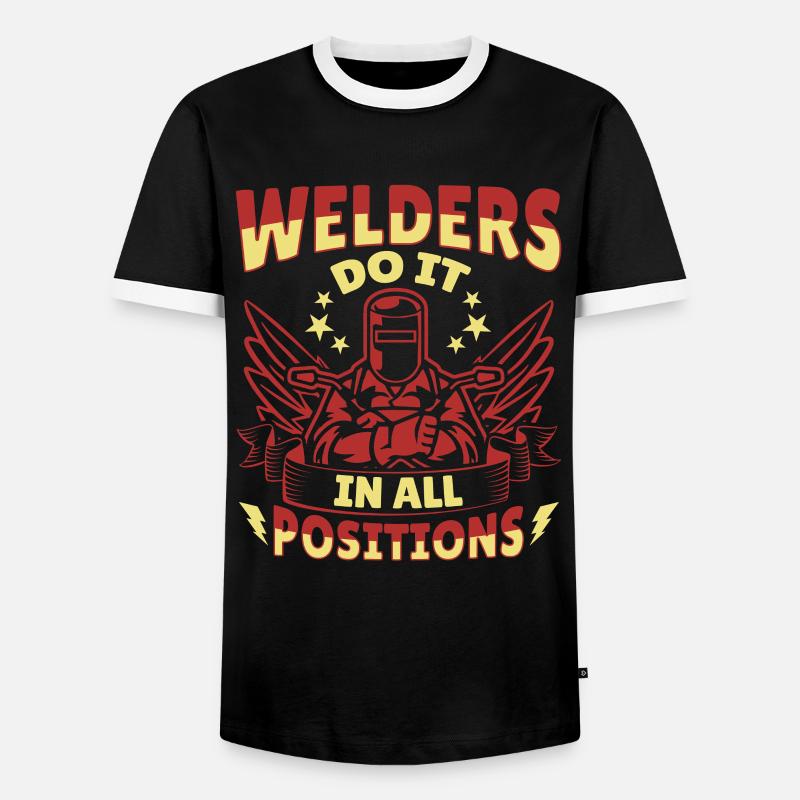 Welder Locksmith Funny - Men's Ringer Shirt - black/white