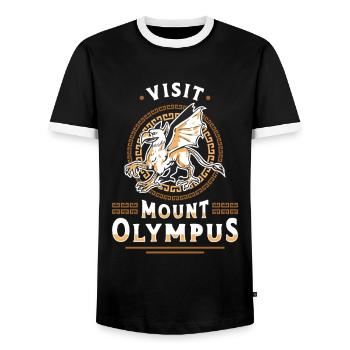 Greek Mythology Visit Mount Olympus Ancient Myth - Männer Kontrast-T-Shirt - Schwarz/Weiß - Vorne - AI Model Female 172 light (172cm) & AI Model Male 178 light (178cm)