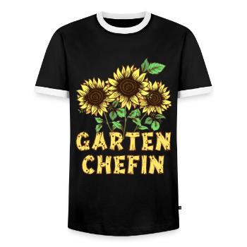 Garten Chefin Gartenliebhaberin Gartenfreundin - Männer Kontrast-T-Shirt - Schwarz/Weiß - Vorne - AI Model Female 172 light (172cm) & AI Model Male 178 light (178cm)