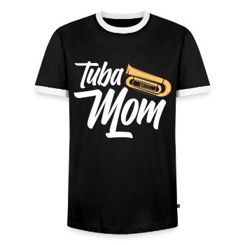 Fanfare Procession Tuba Mother - T-shirt contrasté Homme - noir/blanc - Devant - AI Model Female 172 light (172cm) & AI Model Male 178 light (178cm)
