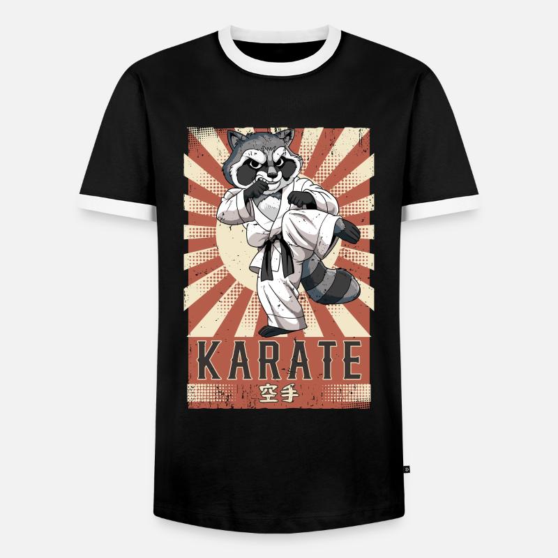 Karate - Men's Ringer Shirt - black/white