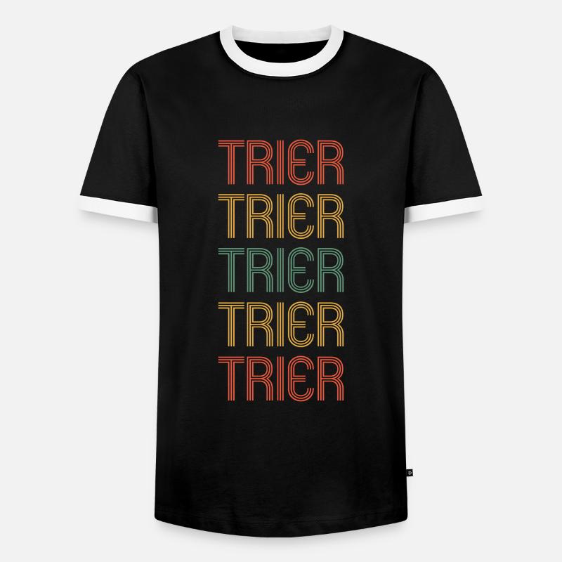 Triererin Trierer Trier - Männer Kontrast-T-Shirt - Schwarz/Weiß