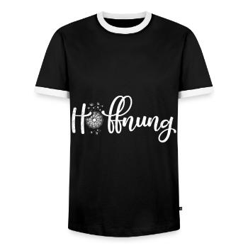 Pissenlit Espoir Sensibilisation Jardinier Espoir - T-shirt contrasté Homme - noir/blanc - Devant - AI Model Female 172 light (172cm) & AI Model Male 178 light (178cm)