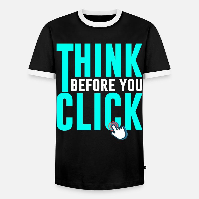 Cybersecurity, Hacking, IT - Men's Ringer Shirt - black/white