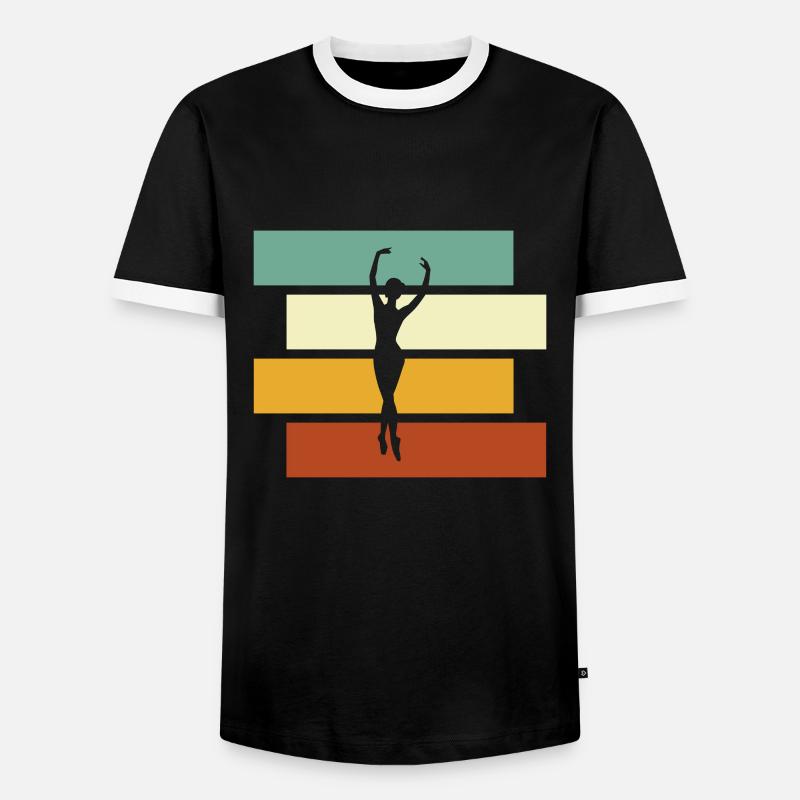 Dancing Retro - Men's Ringer Shirt - black/white