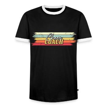 Cheerleader Zitat Cheer Girl Cheerleading Cheer - Männer Kontrast-T-Shirt - Schwarz/Weiß - Vorne - AI Model Female 172 light (172cm) & AI Model Male 178 light (178cm)