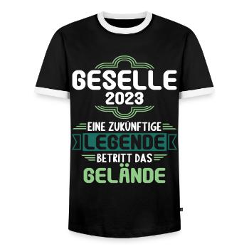 Geselle Gesellenprüfung bestanden Gesellen - Männer Kontrast-T-Shirt - Schwarz/Weiß - Vorne - AI Model Female 172 light (172cm) & AI Model Male 178 light (178cm)