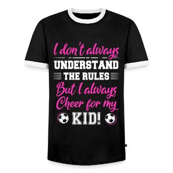Fußball-Mutter Gameday Soccer Maman - T-shirt contrasté Homme - noir/blanc - Devant - AI Model Female 172 light (172cm) & AI Model Male 178 light (178cm)