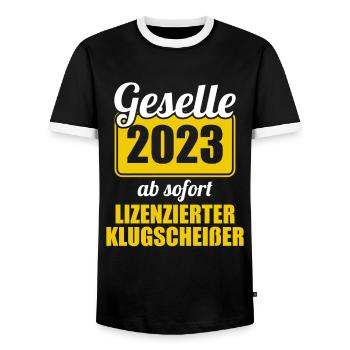 Geselle Gesellenprüfung bestanden Gesellen - Männer Kontrast-T-Shirt - Schwarz/Weiß - Vorne - AI Model Female 172 light (172cm) & AI Model Male 178 light (178cm)