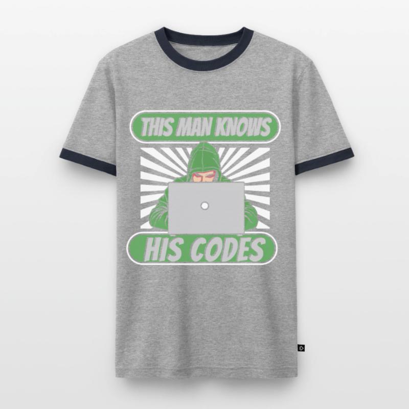 Développeur Coder Programmeur Man T-shirt contrasté Homme