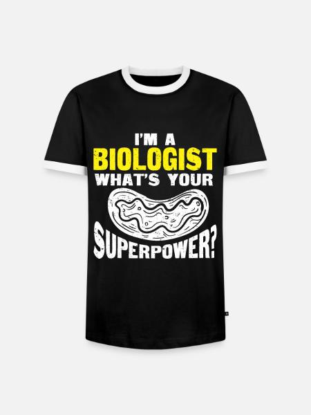 Biology Gift Biologist - Men's Ringer Shirt - black/white