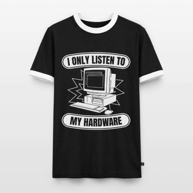 Entwickler Coder Programmierer Hardware Männer Kontrast-T-Shirt