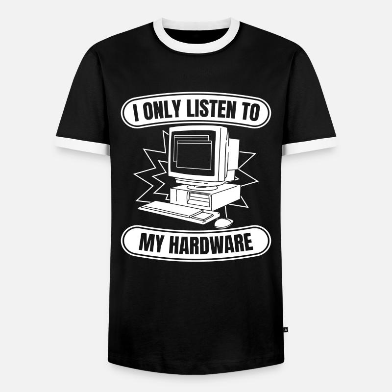 Developer Coder Programmer Hardware - Men's Ringer Shirt - black/white